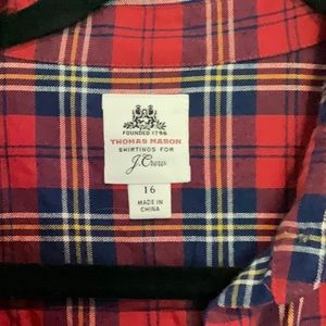 J Crew Thomas Mason London Plaid shirt